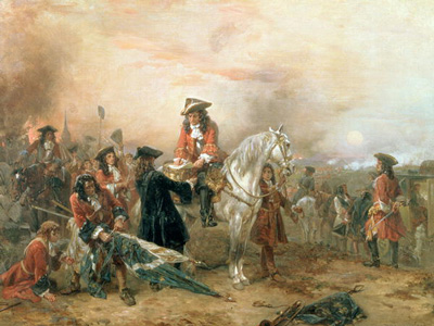 Le duc de Marlborough signant une dépêche à Blenheim