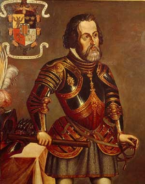 Hernan  Cortès, le conquistador qui va défier l'Empire aztèque.