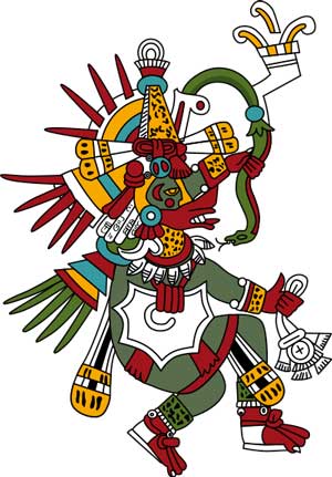 Représentation de Quetzalcoatl (Codex Borbonicus)