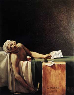 La Mort de Marat par Jacques-Louis David (1793)