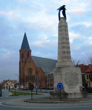 Le monument pour Guynemer à Poelkapelle.
