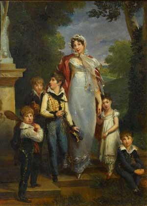 La maréchale Lannes et ses cinq enfants, par François Gérard (1818), Musée de l'Histoire de France (Versailles).