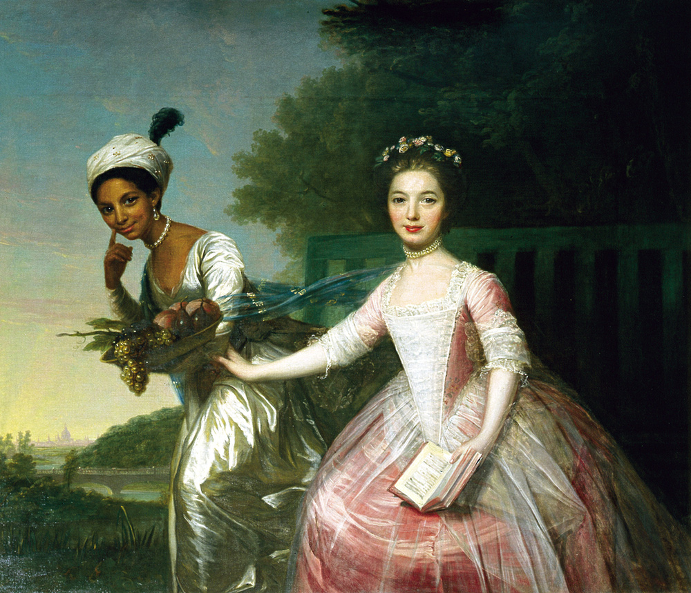 Dido Elizabeth Belle avec sa cousine Elizabeth Murray (1778 environ). Peinture d'un artiste inconnu.