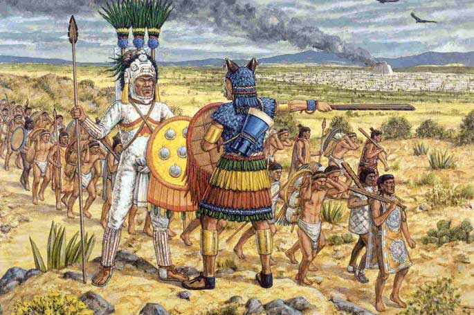 L'armée aztèque au combat, une troupe fastueuse menant une guerre foudroyante