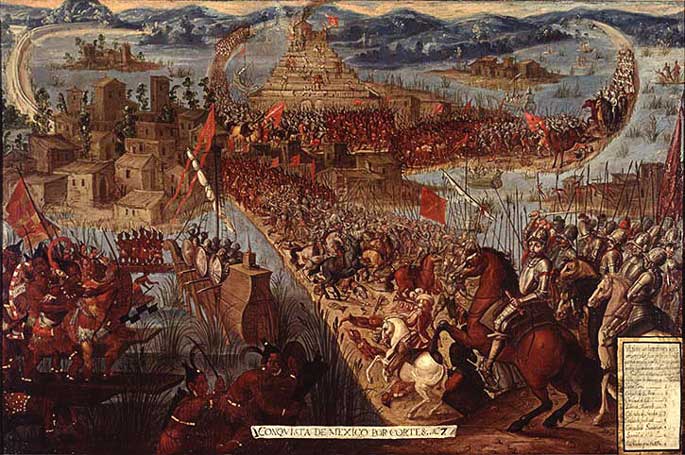 
Capture de Tenochtitlan, Peinture du XVIIe siècle.
