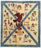 Détail de la première page du Codex Mendoza