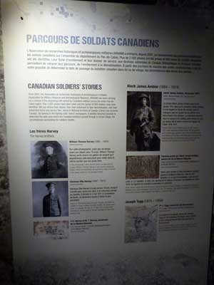 Visite de l'Exposition "Vimy 1917, La guerre souterraine des Canadiens"