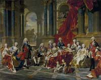 Louis-Michel Van Loo. Philippe V et sa famille, 1723. madrid, musée du Prado.