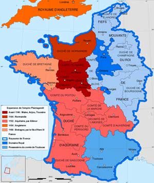 Royaume de France après le mariage avec Henri II Plantagenêt By Sémhur