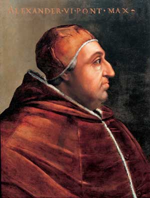 Portrait du Pape Alexandre VI par Cristofano dell'Altissimo