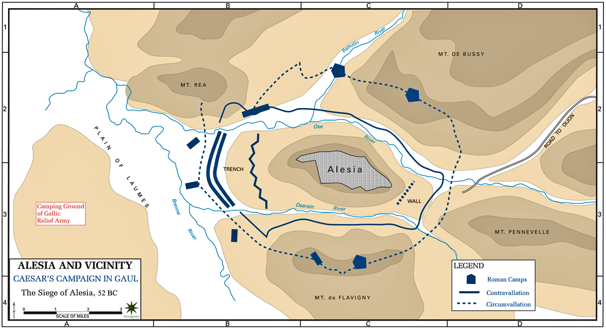 Plan supposé du siège d'Alésia