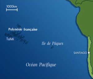 L'île de Pâques, une île perdue en plein milieu de l'océan Pacifique...