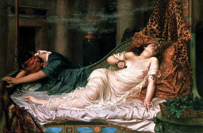 La Mort de Cléopâtre, de Reginald Arthur (1892).