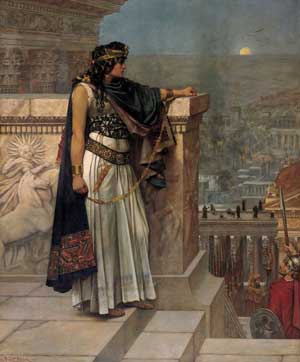 Dernier regard de la reine Zénobie sur Palmyre, Toile de Herbert Schmalz.