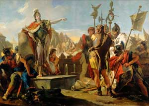 Zénobie haranguant ses soldats, Toile de Giovanni Battista Tiepolo.