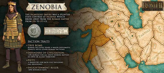 Zénobie dans Total War : Rome II - Empire Divided