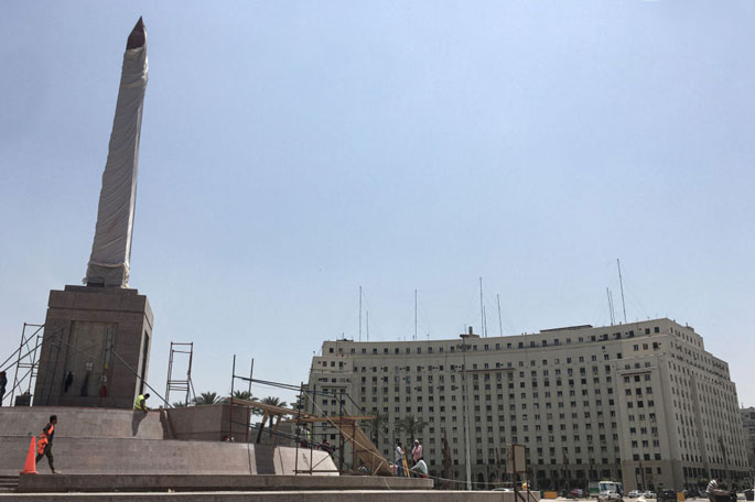 Des sphinx pour la place Tahrir