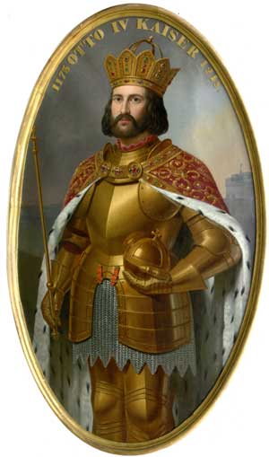Otto IV (1176-1218), Empreur du Saint-Empire Romain Germanique, par Johann Christian Ludwig Tunica (1795–1868).