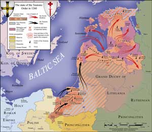 L’État Teutonique entre 1260 et 1410.