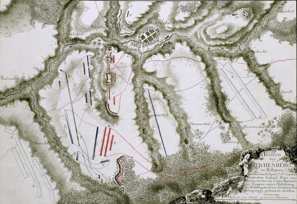 Plan de la Bataille de Reichenberg