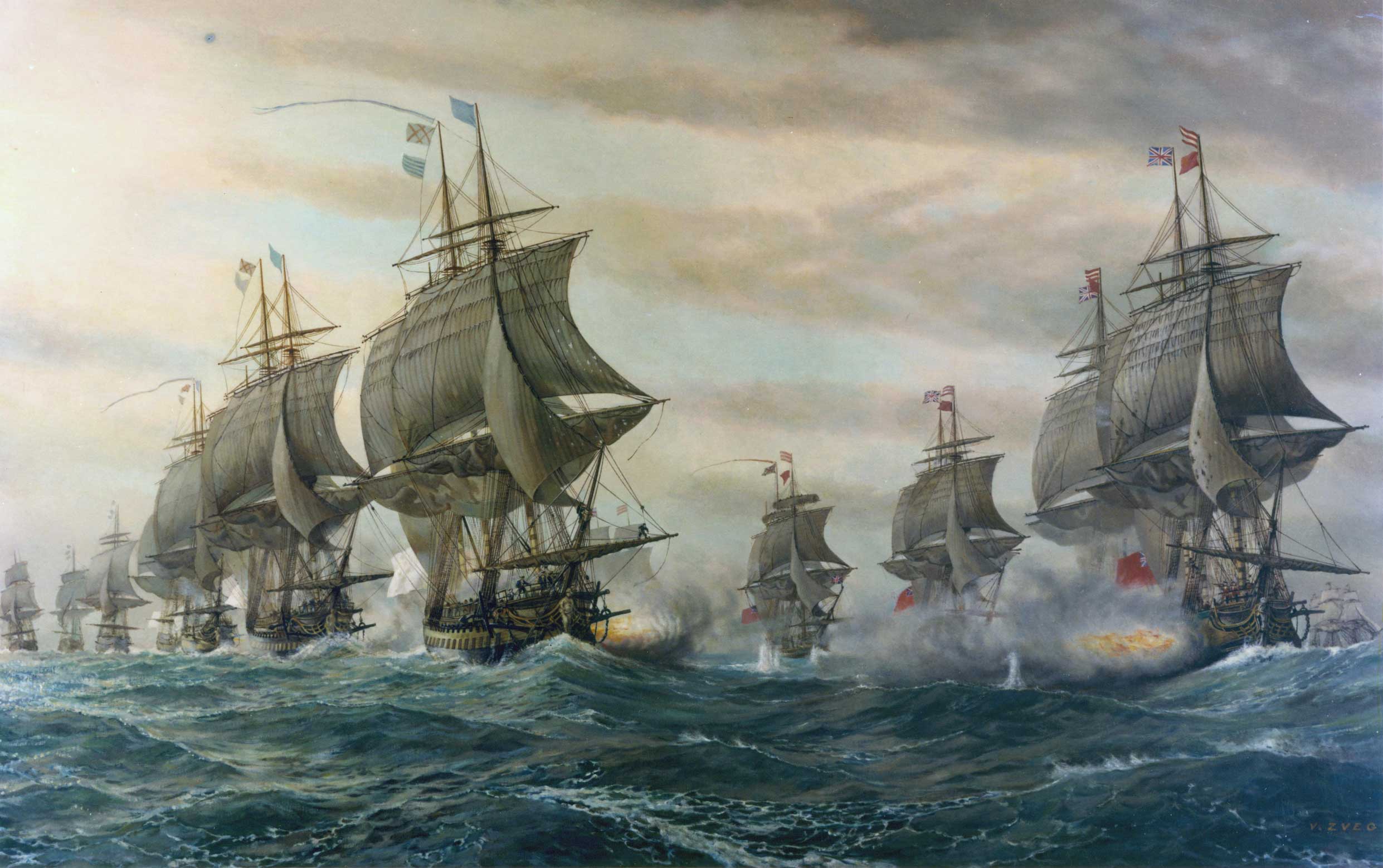 La bataille de Chesapeake bloque toute possibilité de repli aux Anglais.