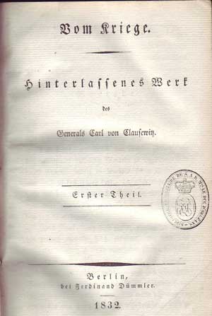 Première édition de De la Guerre.