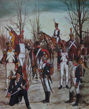 Infanterie de ligne française, 1812 et 1815