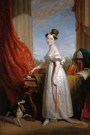 Princesse Victoria à l'âge de 14 ans, peinture de George Hayter.