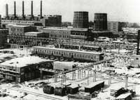 Les usines de la Buna, construites en avril 1941 sur le site de Monowitz. Mémorial de la Shoah/CDJC