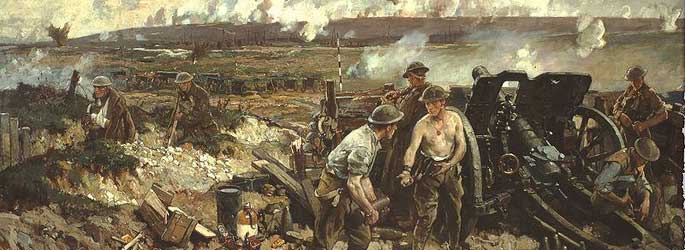 La bataille de Vimy par Richard Jack (1866 - 1952).