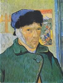 Autoportrait à l'oreille bandée par Van Gogh