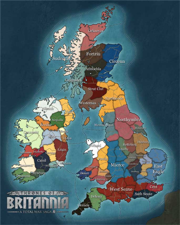 Thrones of Britannia : la carte de campagne se détaille
