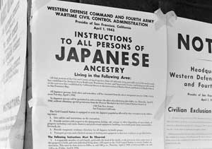 Ordre d’évacuation des Japonais-Américains, citoyens ou non, habitant la côte ouest. Source : http://www.theatlantic.com/infocus/2011/08/world-war-ii-internment-of-japanese-americans/100132/
