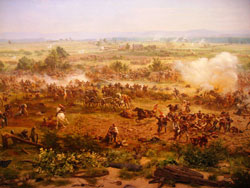 Détail du Cyclorama de la Bataille de Gettysburg peint par Paul Philippoteaux