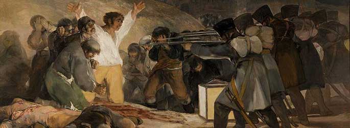 Tres de Mayo par Francisco de Goya (1814), Huile sur toile, Musée du Prado.