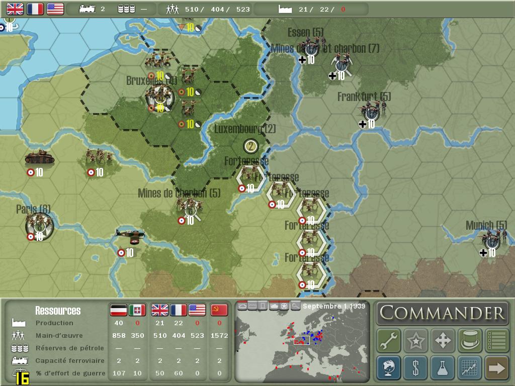 Test de Commander : Europe at War