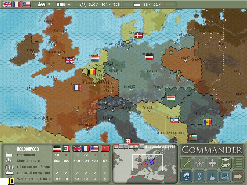 Test de Commander : Europe at War