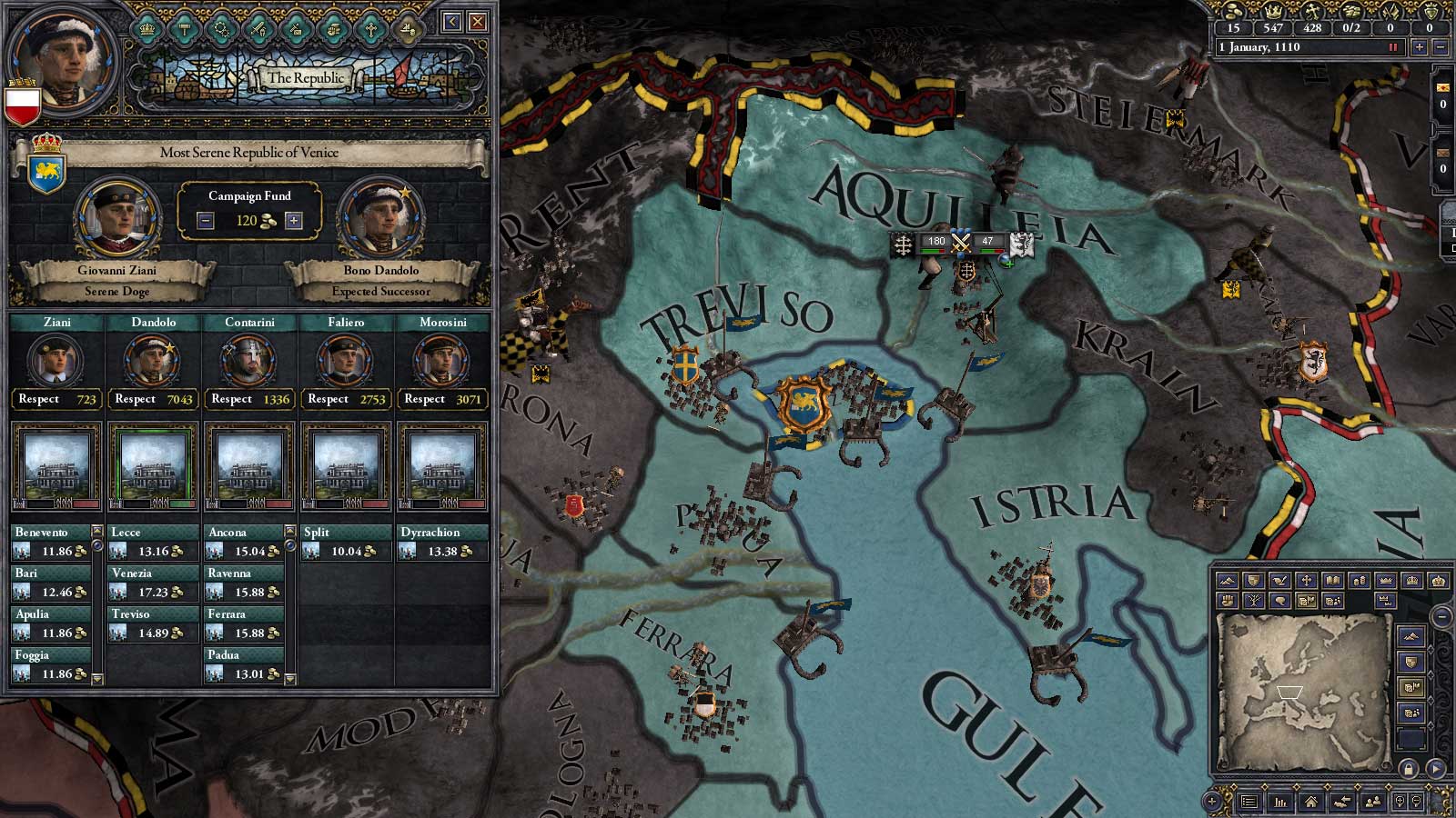 Test de Crusader Kings II : The Republic